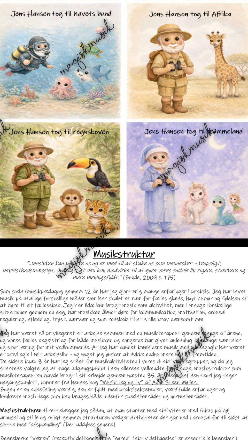Musik-struktur og sangvalg