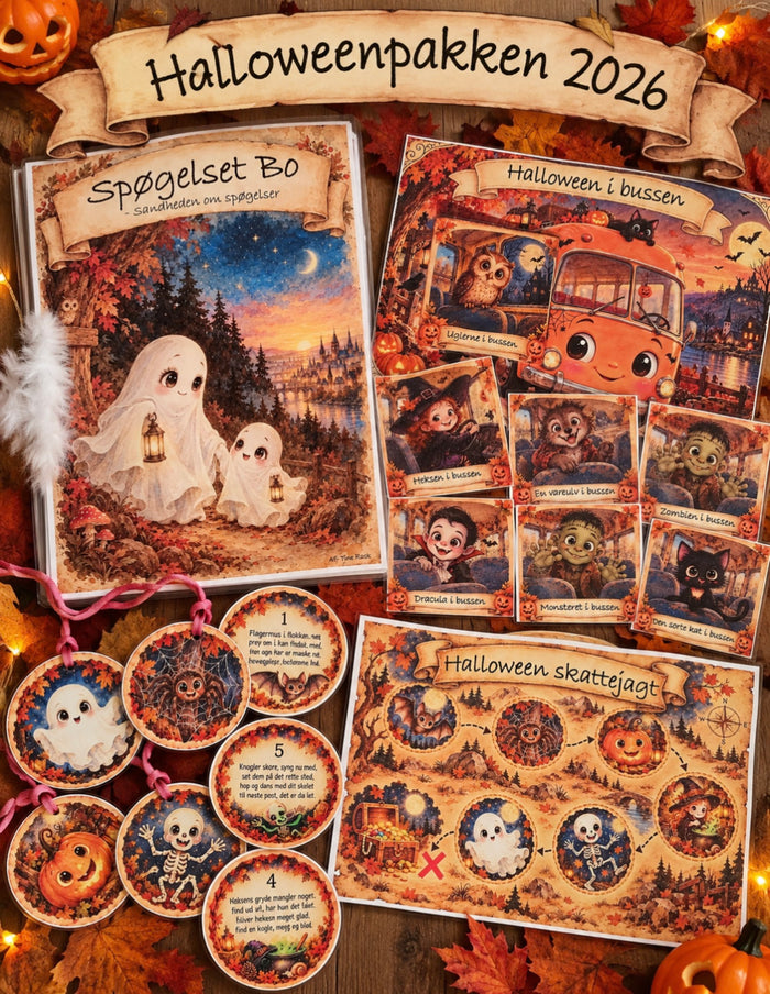 Halloweenpakken - leg, læring og lidt magi, 2-6 år print selv