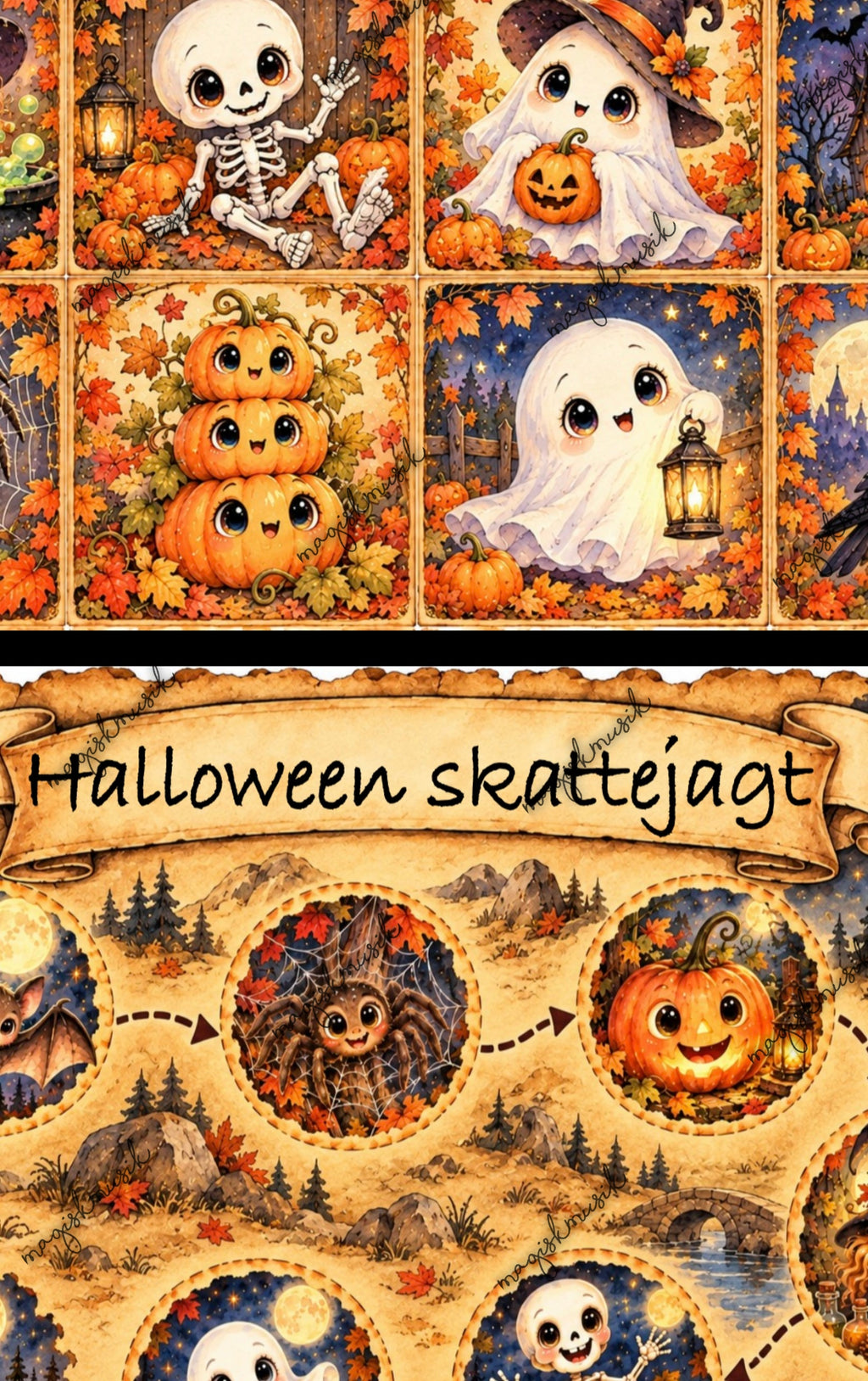 Halloweenpakken - leg, læring og lidt magi, 2-6 år print selv